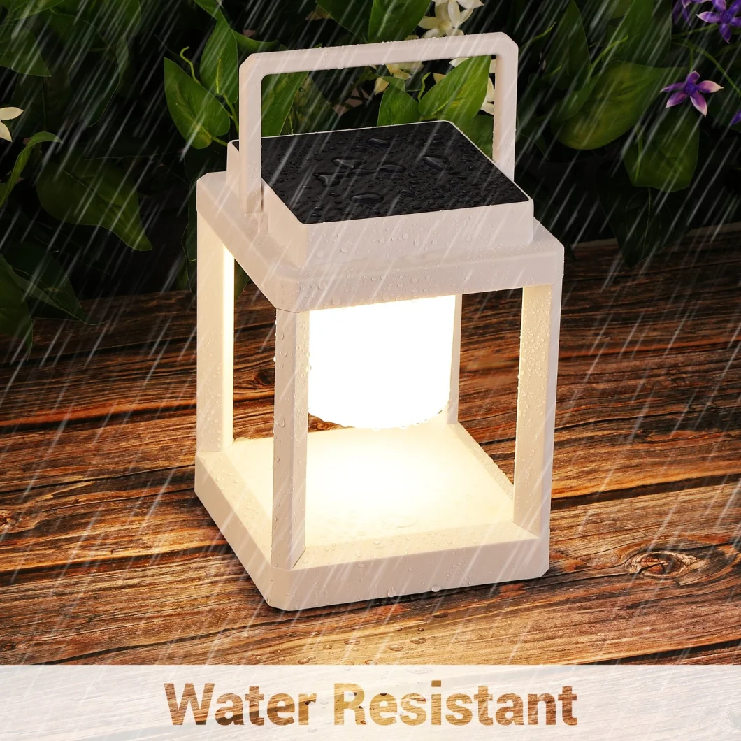 Newest Decorative Solar Lamp for Patio Walking Reading Camping Outdoor IP44 Waterproof Dimmable Lighting Cordless LED Rechargeable Portable Solar Garden Lights