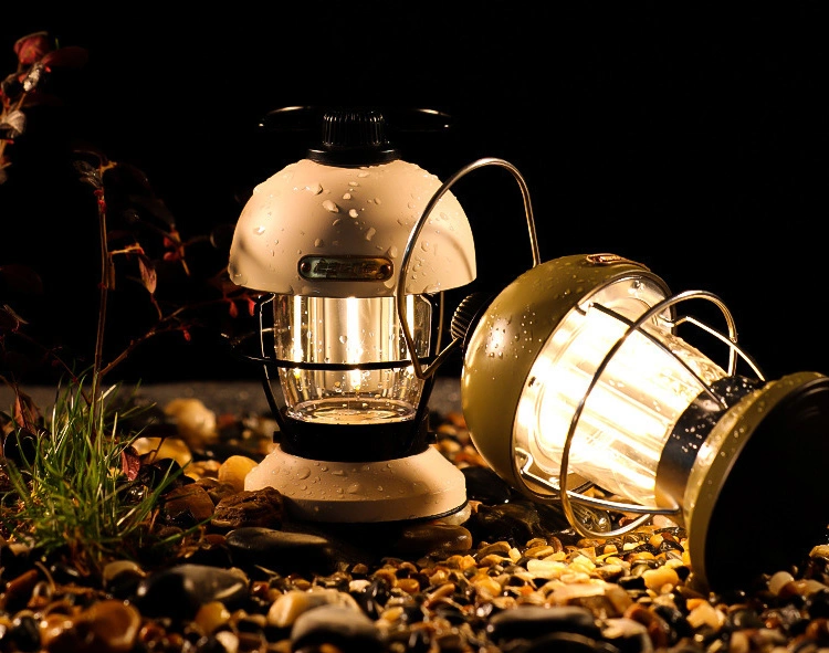 Goldmore2 Vintage Style Rechargeable LED Decorative Metal Camping Light