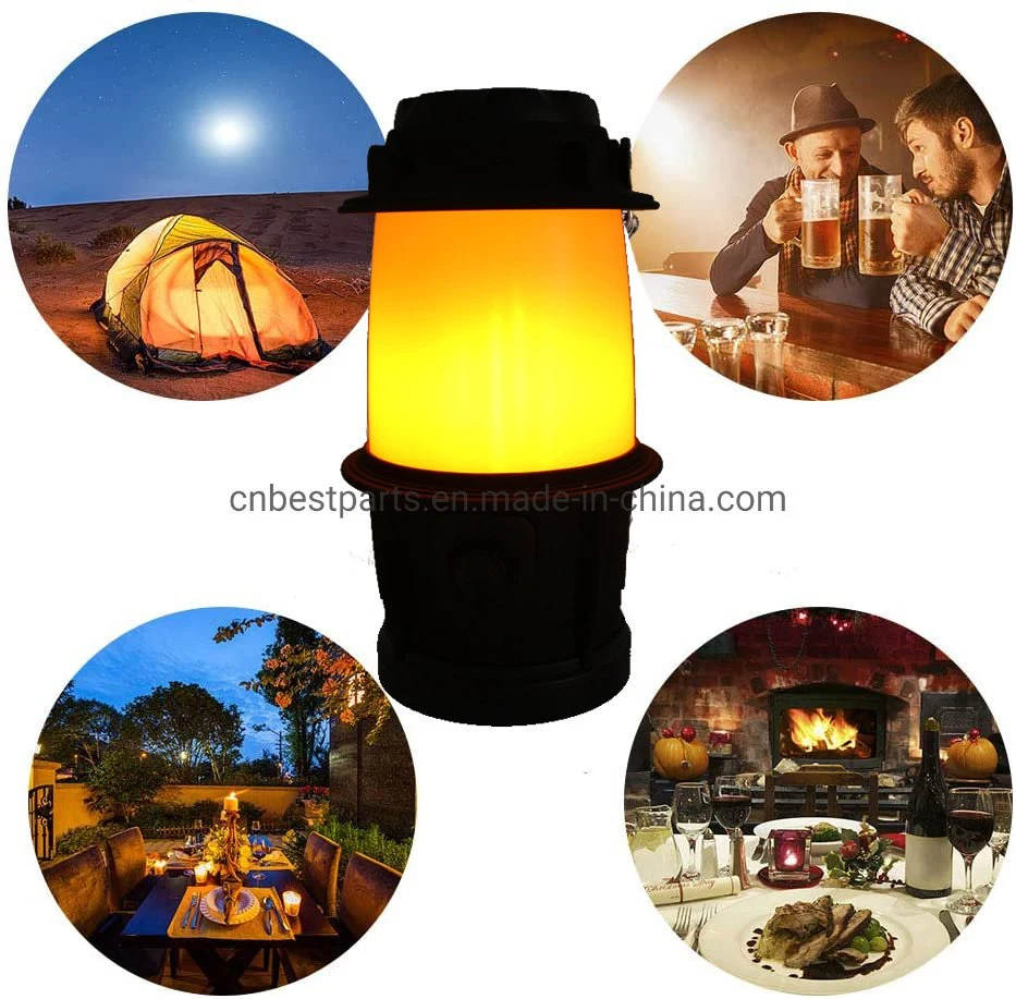 Quality Hanging Retro Style Emergency LED Camping Tent Lighting Portable Tent Flame Flashing Effect Lantern Hot Outdoor Decorative LED Camping Light