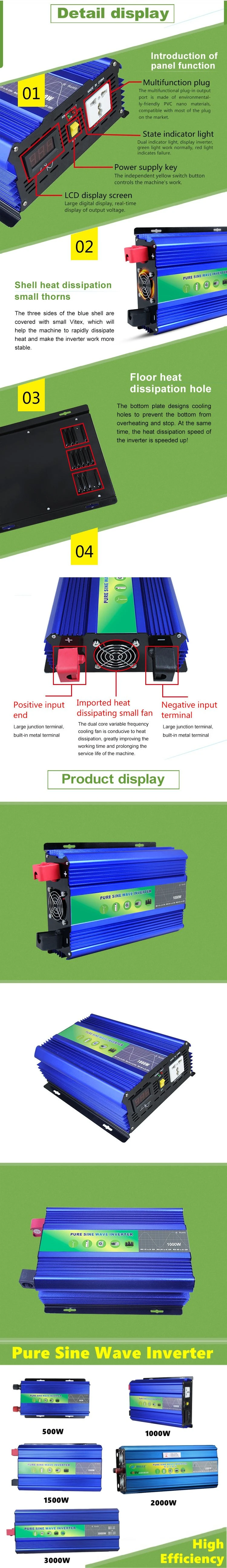 High Efficiency Pure Sine Wave Uninterruptible Inverter Power Board for Car RV Truck Home Back up