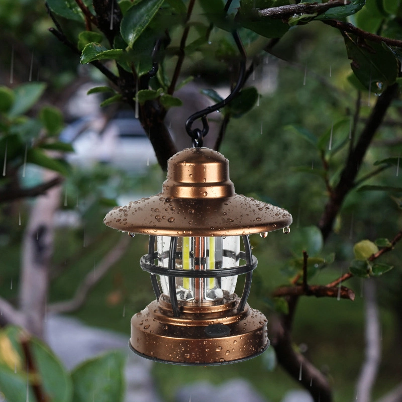 Hot Selling New Outdoor Camping Lighting Decorative Tent Lights LED Retro Portable Hanging Camping Light