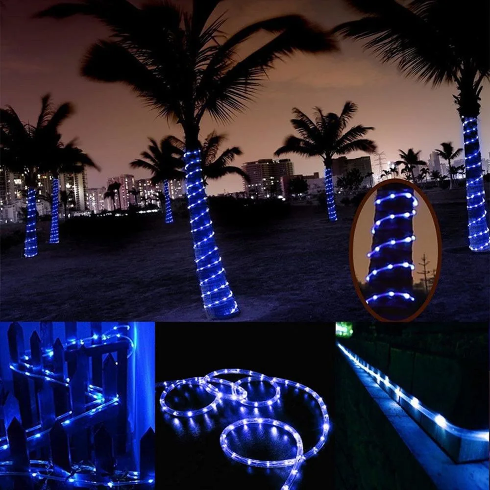 100 LEDs Solar Rope Tube String Light