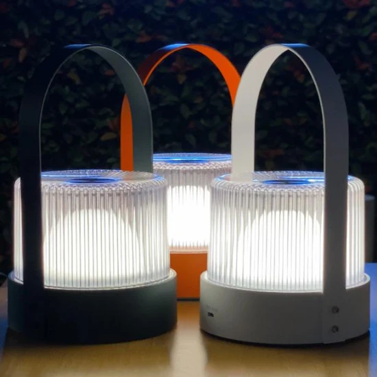 Hisoon LED batería decorativa recargable portátil Camping dormitorio sala de estar luz de mesa
