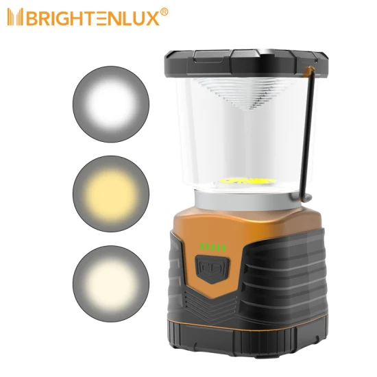 Brightenlux nuevo diseño 360 brillo alto brillo portátil al aire libre LED luz de camping para tienda, impermeable 3 D batería LED Camping linterna