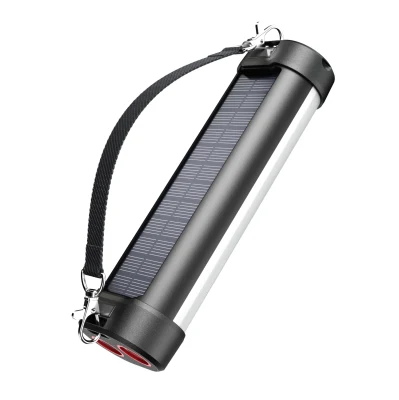 El LED portátil enciende la linterna que acampa colgante recargable solar para cortes de energía, huracanes