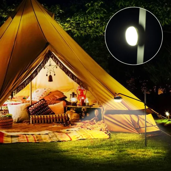 Lámpara de luz de camping LED de linterna de camping con puerto USB decorativo con fuente de alimentación de emergencia SOS